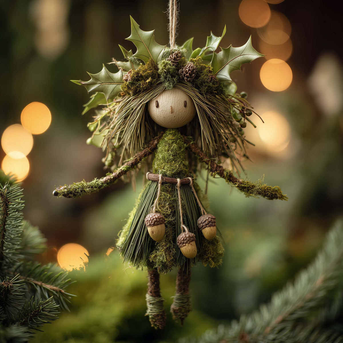 Woodland Guardian Christmas Mica Ornament