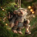 Forest Wanderer Troll Christmas Mica Ornament