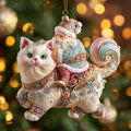 Starlit Midnight Sleigh Journey Christmas Mica Ornament