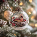 Scarlet Bough Warbler Mica Ornament