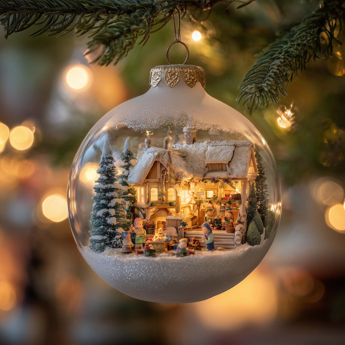Mini Stories Christmas Mica Ornament
