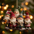 Snowy Gnome Christmas Mica Ornament