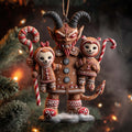 Krampus Christmas Mica Ornament