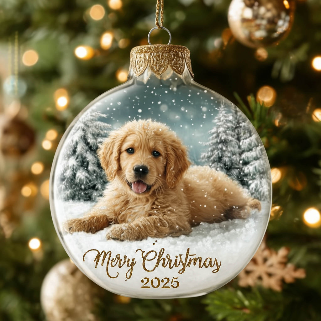 Christmas Mica Dog Christmas Mica Ornament
