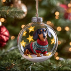 Christmas Mica Dog Christmas Mica Ornament