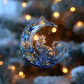 Elegant Cat Christmas Mica Ornament