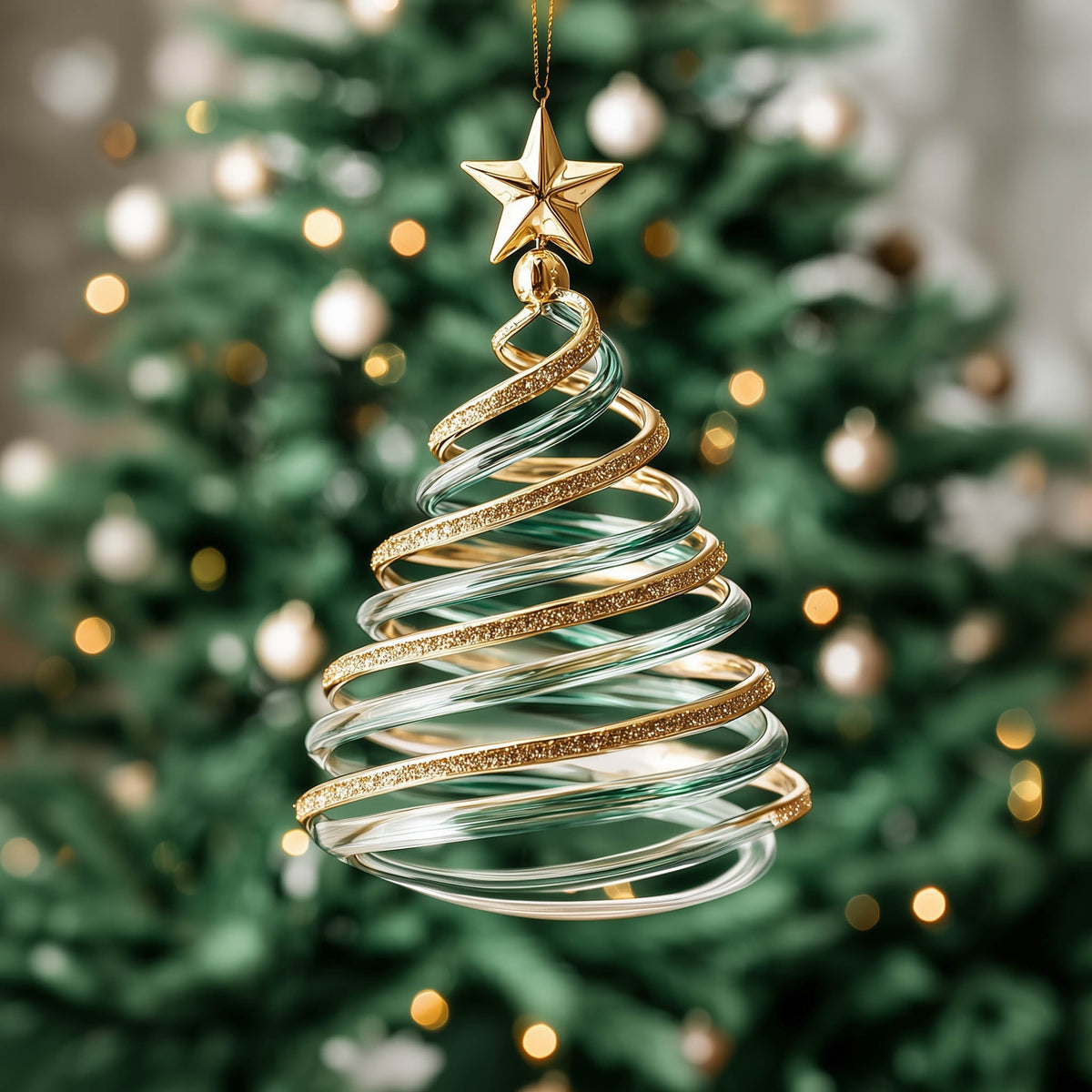 Majestic Evergreen Christmas Mica Ornament