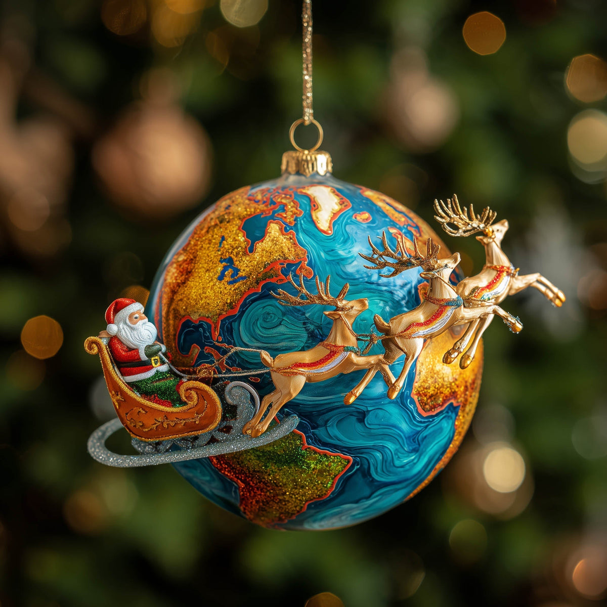 Midnight Roof Trek Flight Mica Ornament