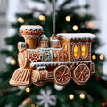 Gingerbread Express Christmas Mica Ornament