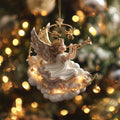 Celestial Angel Serenade Christmas Mica Ornament