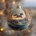 Horse Pride Christmas Mica Ornament