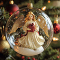 Festive Angel Christmas Mica Ornament