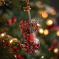 Poinsettia Charm Christmas Mica Ornament