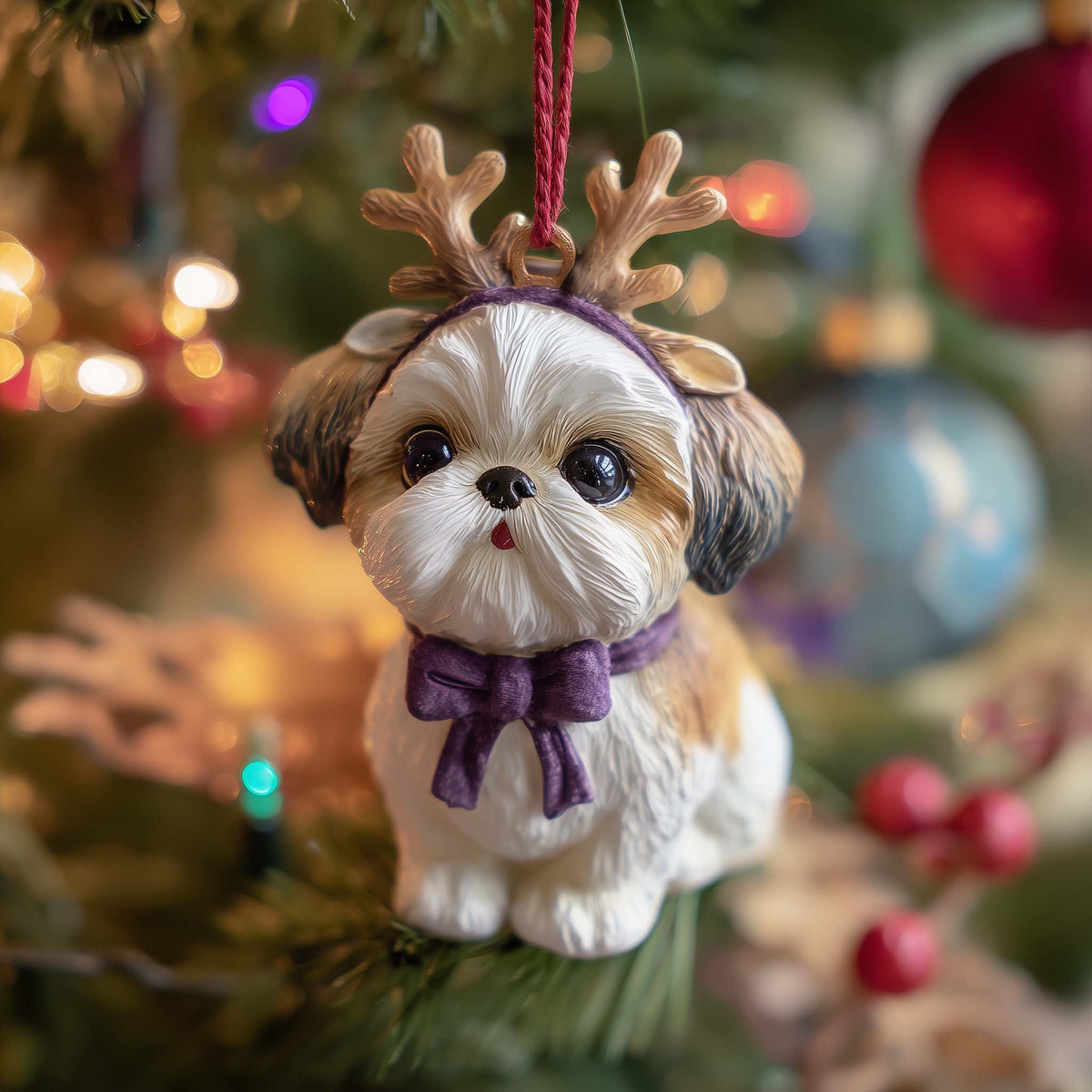 Reindeer Paws Christmas Mica Ornament