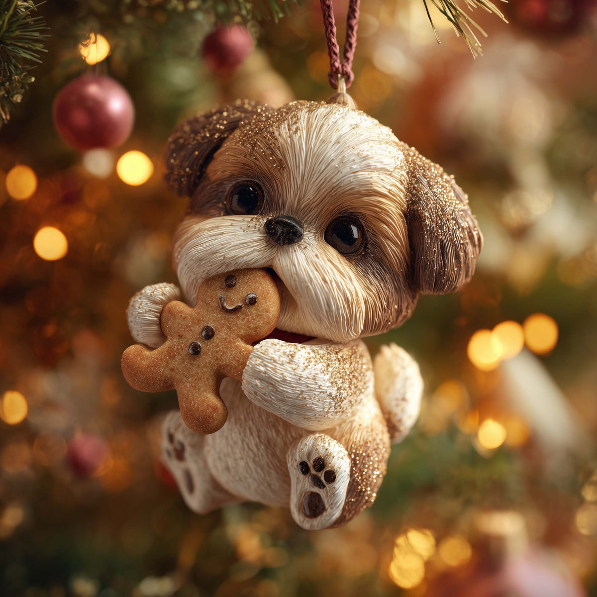 Cookie Thief Christmas Mica Ornament