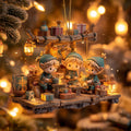 Elf Workshop Glow Christmas Mica Ornament