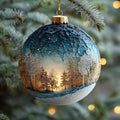 Frozen Twilight Forest Christmas Mica Ornament