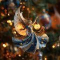 Radiant Halo Guardian Angel Christmas Mica Ornament