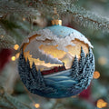 Golden Steam Express Christmas Mica Ornament