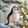 Jeweled Penguin Christmas Mica Ornament