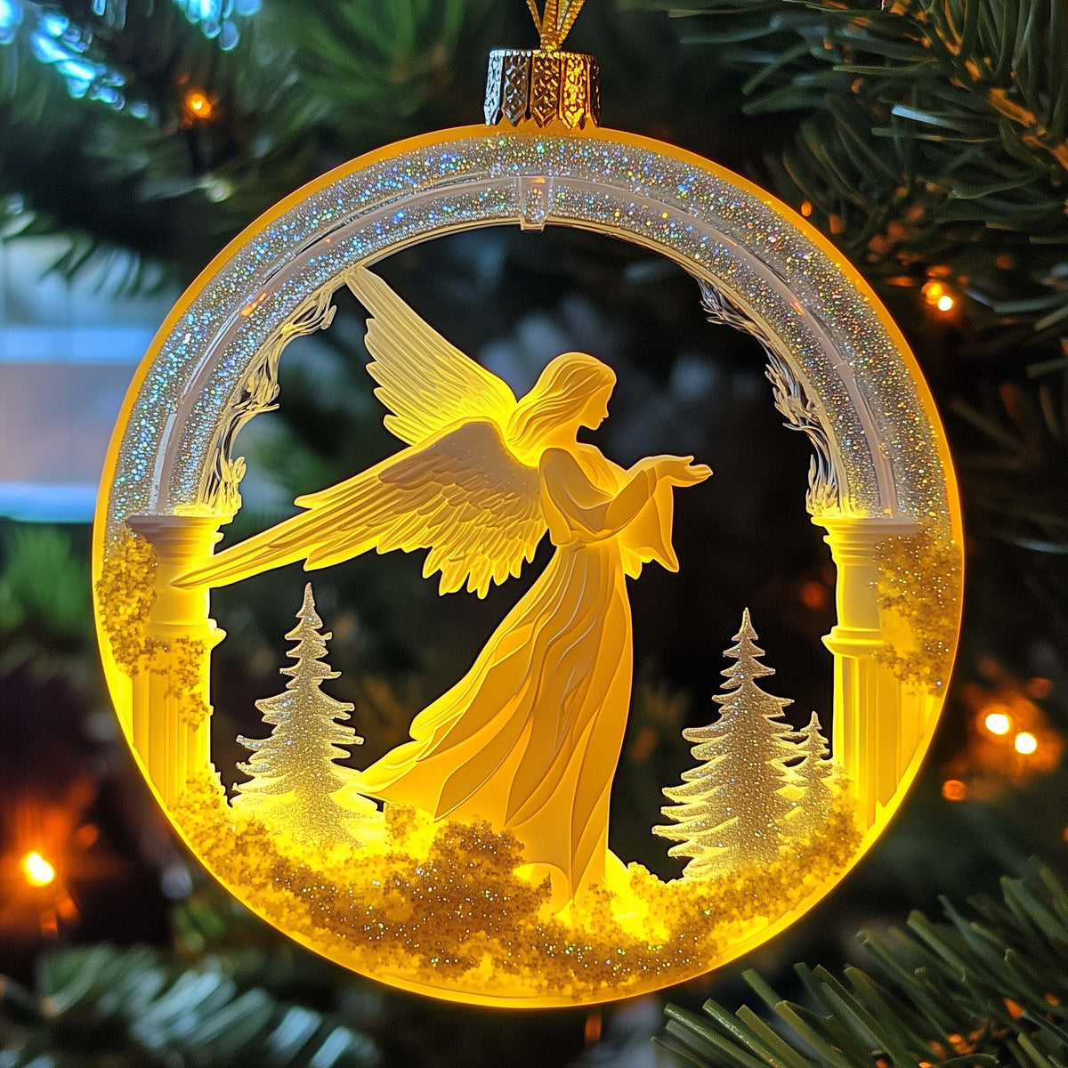 Luminescent Seraph Halo Mica Ornament