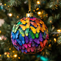 Rainbow Cluster Christmas Mica Ornament