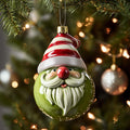 Forest Moss Beard Garden Gnome Christmas Mica Ornament