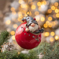 Red Bauble Christmas Mica Ornament
