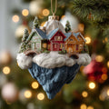 Floating Cloud Winter Citadel Christmas Mica Ornament