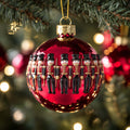 Nutcracker Soldier Sphere Glass Christmas Mica Ornament