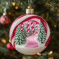 Candyland Peppermint Sweet Forest Christmas Mica Ornament