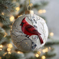 Birch Cardinal Christmas Mica Ornament