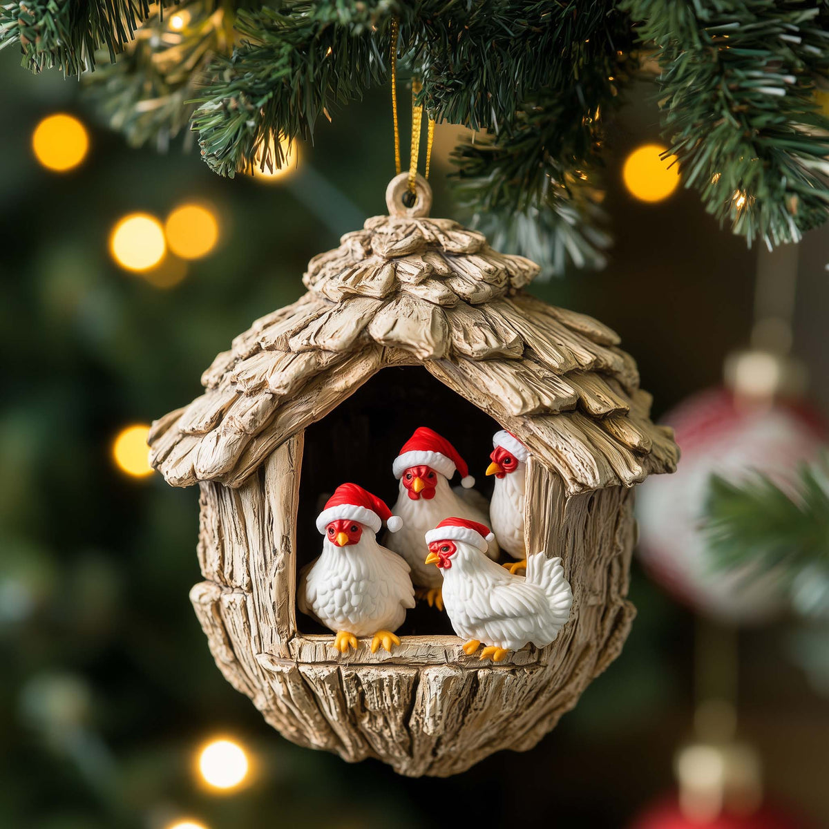 Rooster Coop Yuletide Mica Ornament
