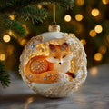 Winter Fox Christmas Mica Ornament