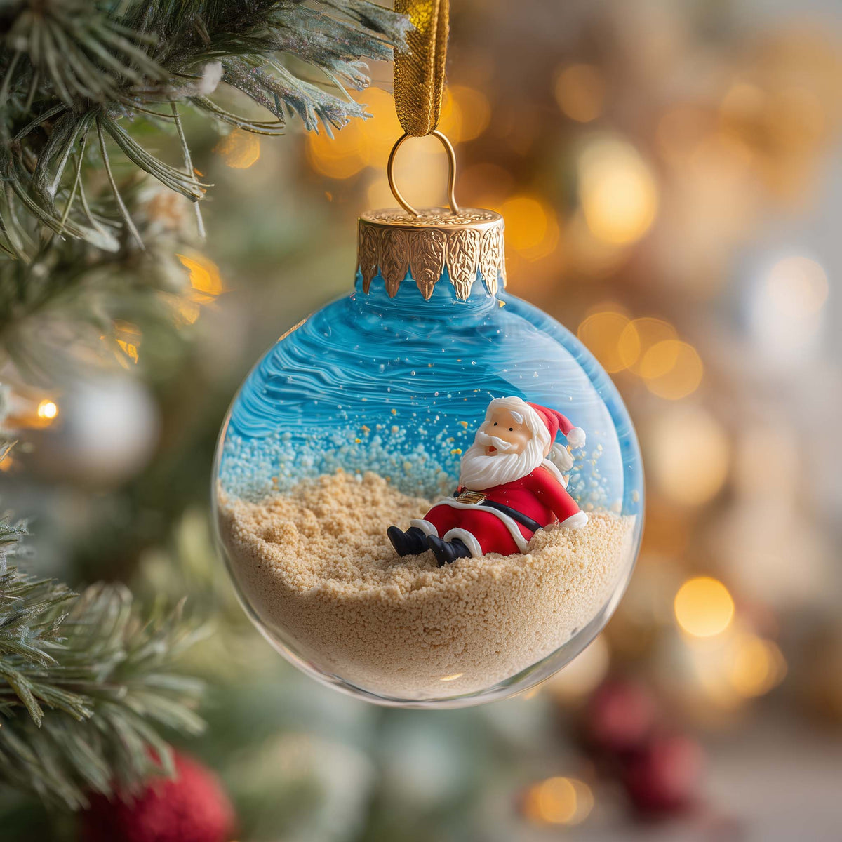 Tropical Shore Kringle Mica Ornament