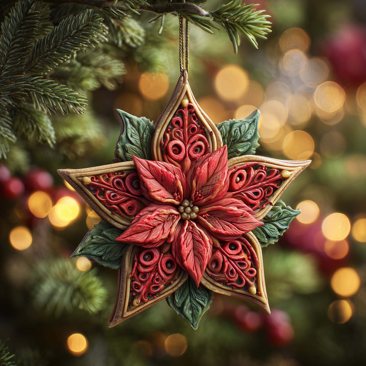 Radiant Bethlehem Bloom Star Mica Ornament