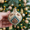Ornate Bauble Christmas Mica Ornament
