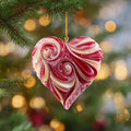 Filigree Spiral Heart Mica Ornament