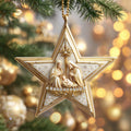 Guiding Eastern Star Nativity Mica Ornament