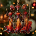 Golden Queens Christmas Mica Ornament