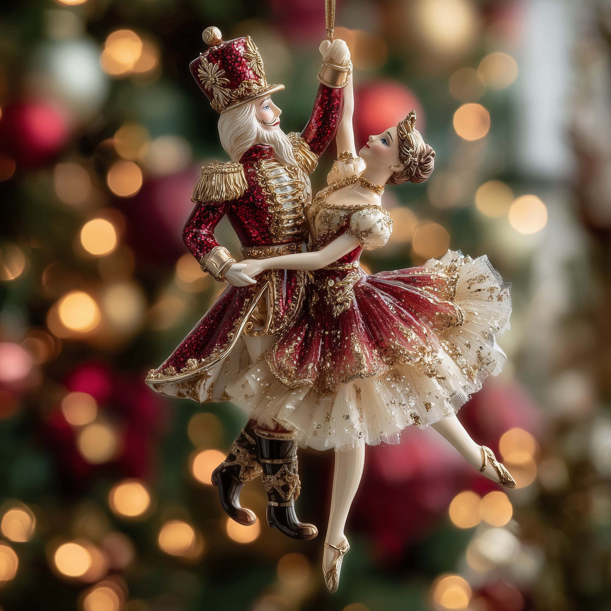 Festive Nutcracker Christmas Mica Ornament