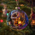 Forest Bigfoot Sasquatch Guardian Christmas Mica Ornament