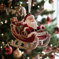 Santa Workshop Christmas Mica Ornament