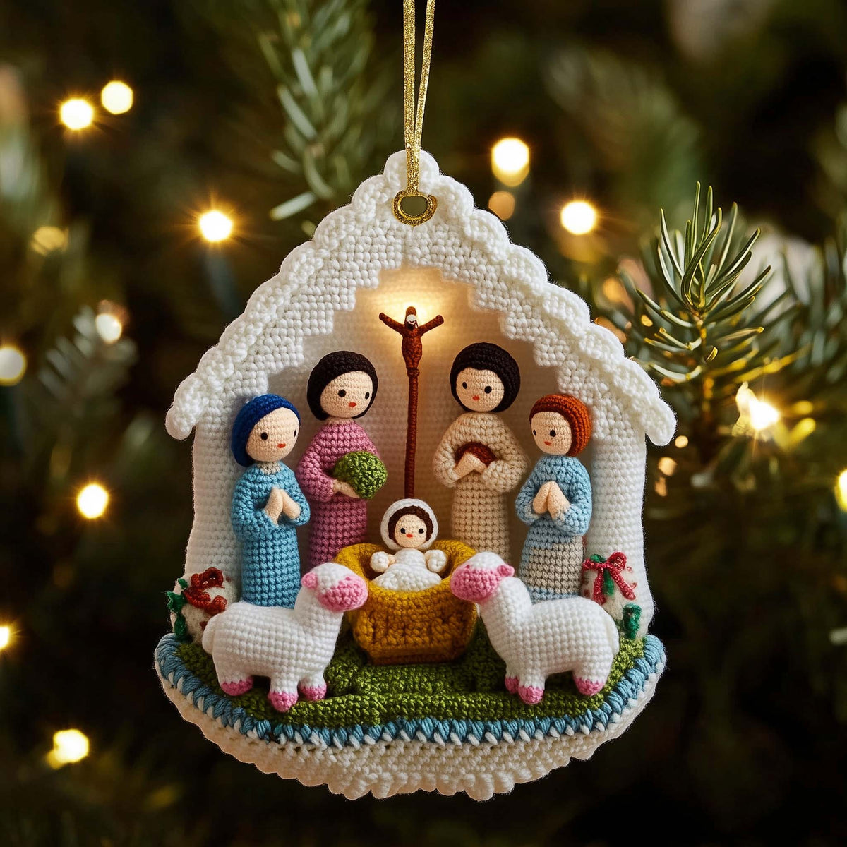 Bethlehem Cradle Blessing Mica Ornament