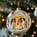 Nativity Christmas Mica Ornament