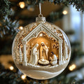 Nativity Christmas Mica Ornament