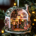 Magical Bookstore Christmas Mica Ornament