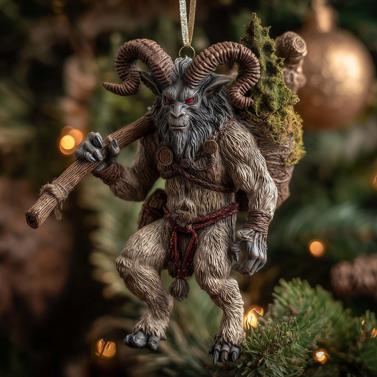 Krampus Eve Christmas Mica Ornament