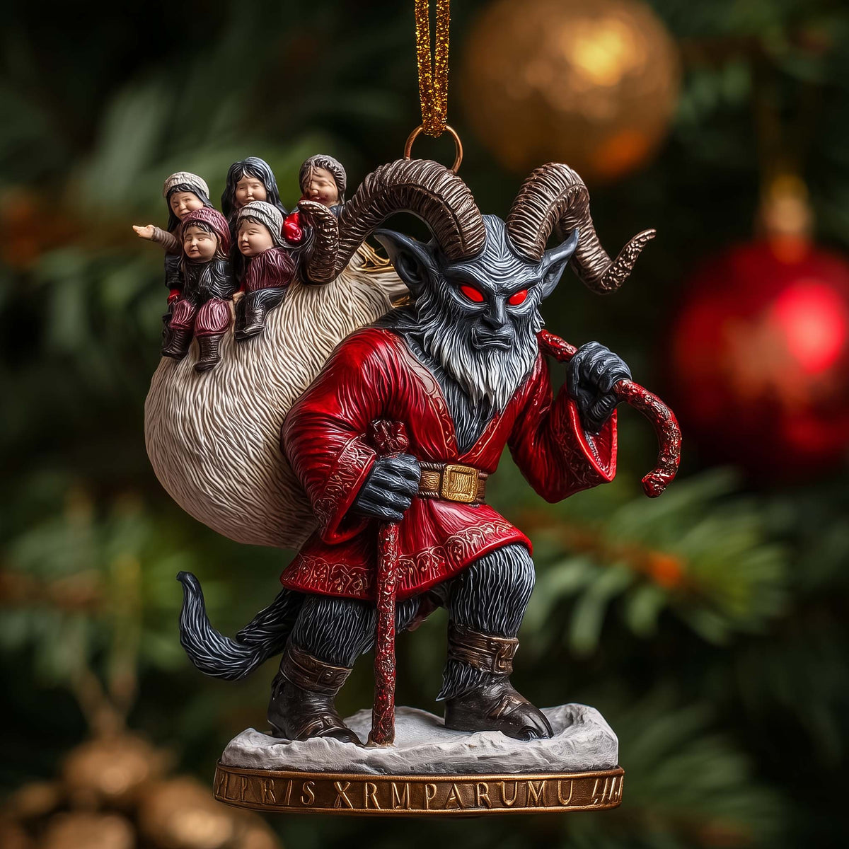 Mythic Krampus Alpine Legend Christmas Mica Ornament