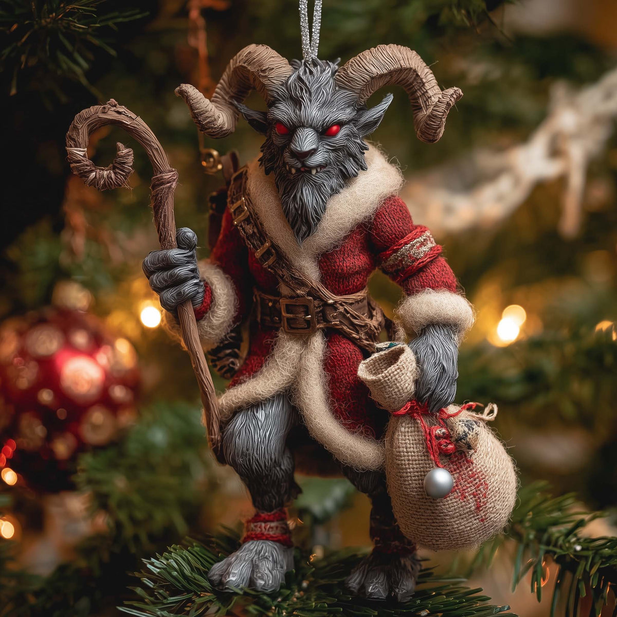 Mystic Krampus Eve Christmas Mica Ornament